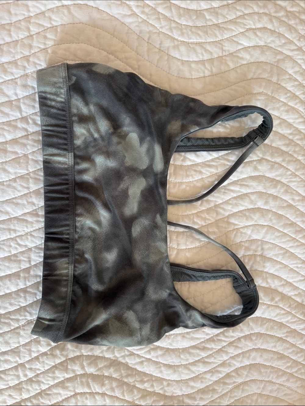 Athleta Gray Camo Sports Bra